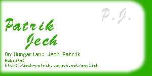 patrik jech business card